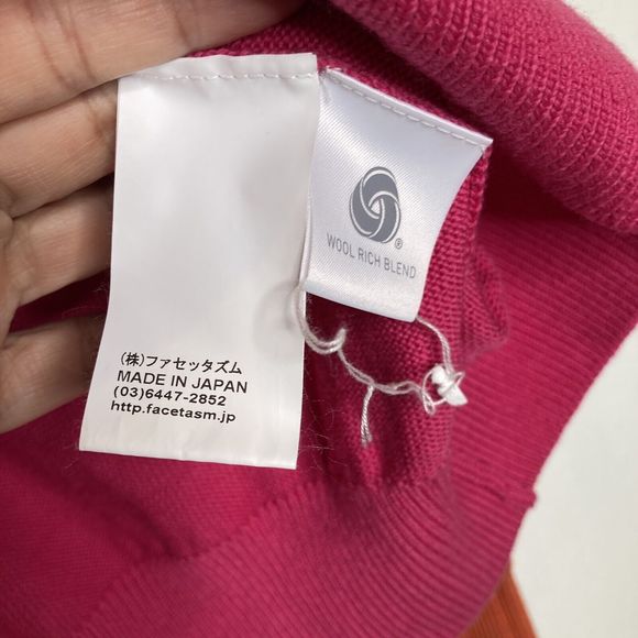 FACETASM Pink Wool Colorblocked Turtleneck Sweater Size 1 Or Small - Picture 11 of 12